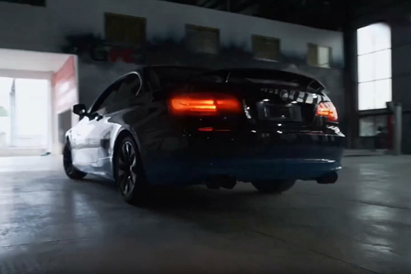 2013 BMW 330 3.0L modified with GFC brand mid-section and rear section valved exhaust system.