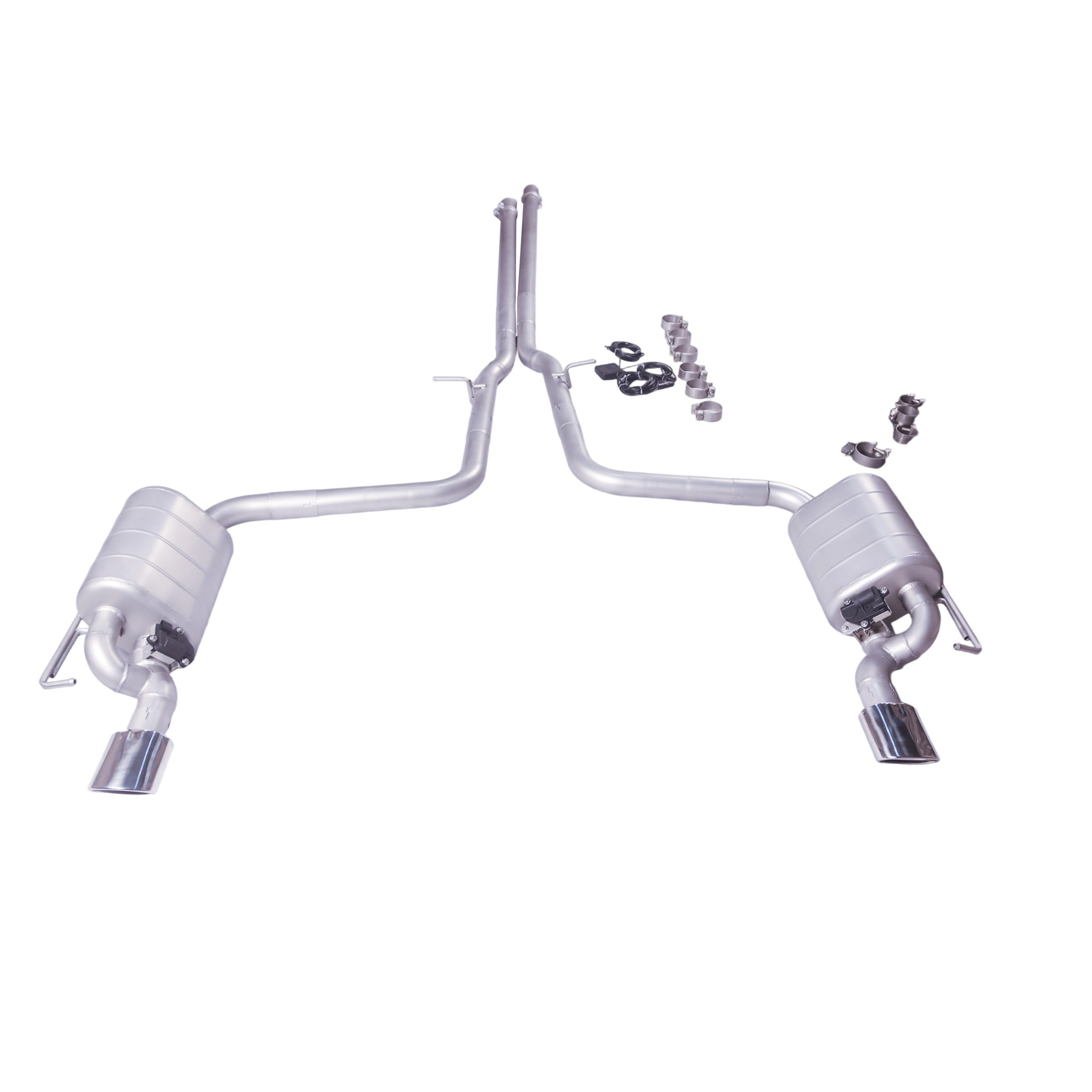 Mercedes-Benz E350 Coupe 3.5L (C207) 2009-CatBack Exhaust System | Dual Mufflers | Dual Valves | Dual Exit Configuration