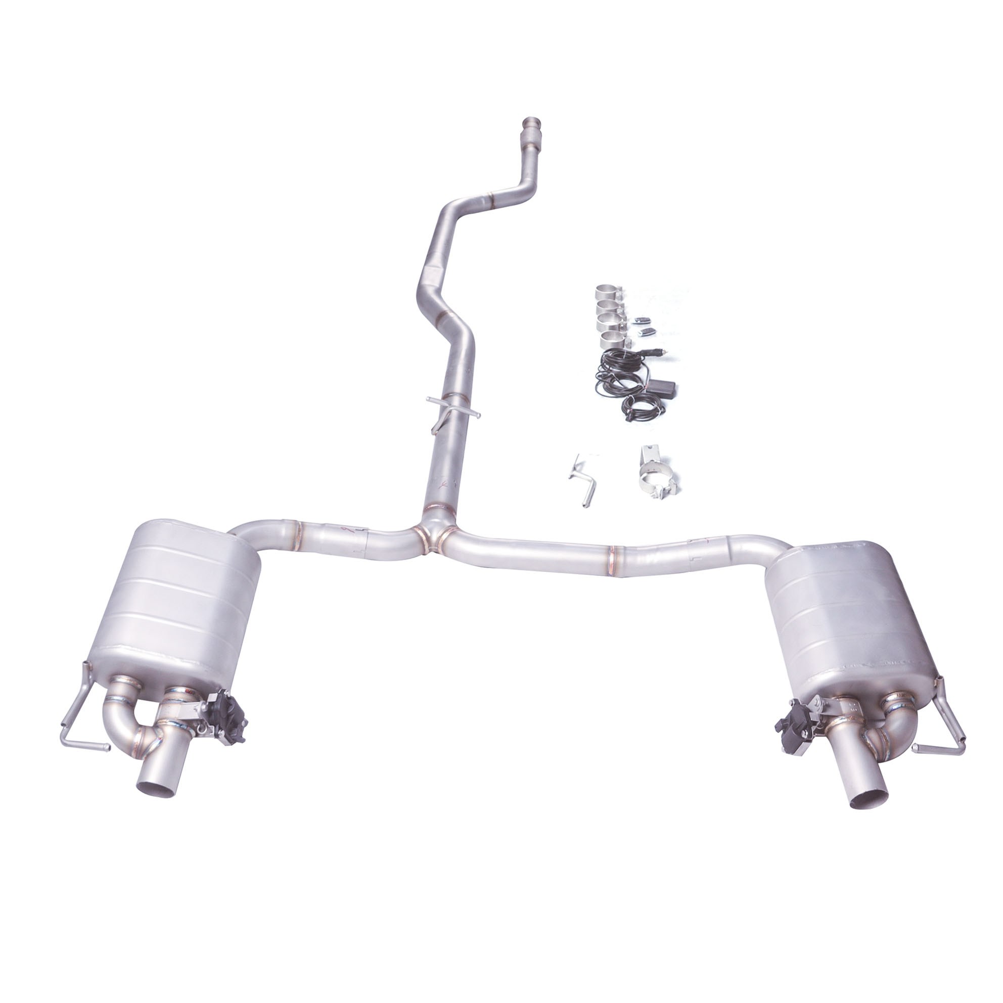 Mercedes-Benz C300 Coupe 2.0T (C205) 2019-CatBack Exhaust System | Dual Mufflers | Dual Valves | Dual Exit | OEM Diffuser Compatible