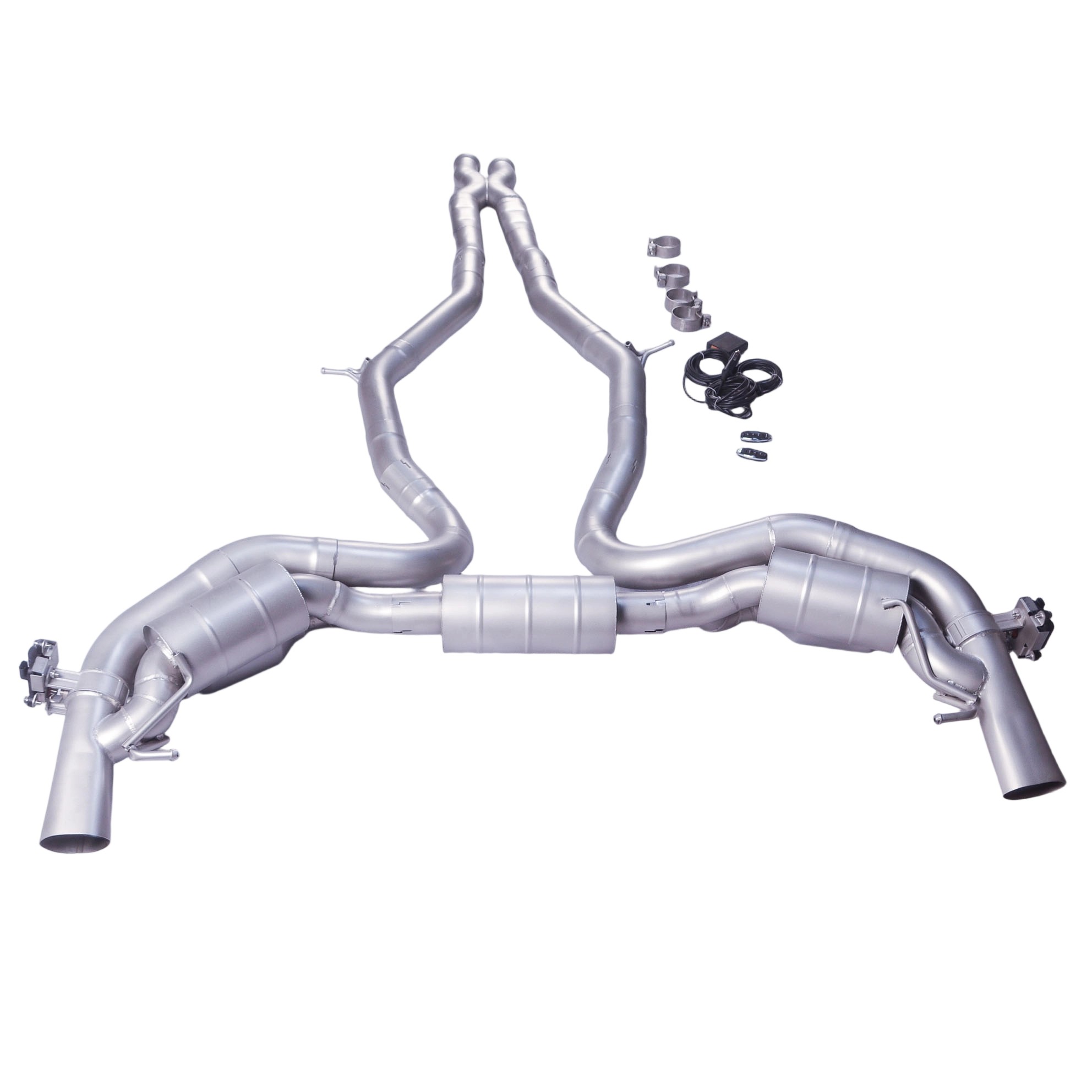 Mercedes-Benz S63 AMG Coupe 4.0T (C217) 2013–2020-CatBack Exhaust System | Dual Mufflers | Dual Valves | Dual Exit | OEM Diffuser Compatible