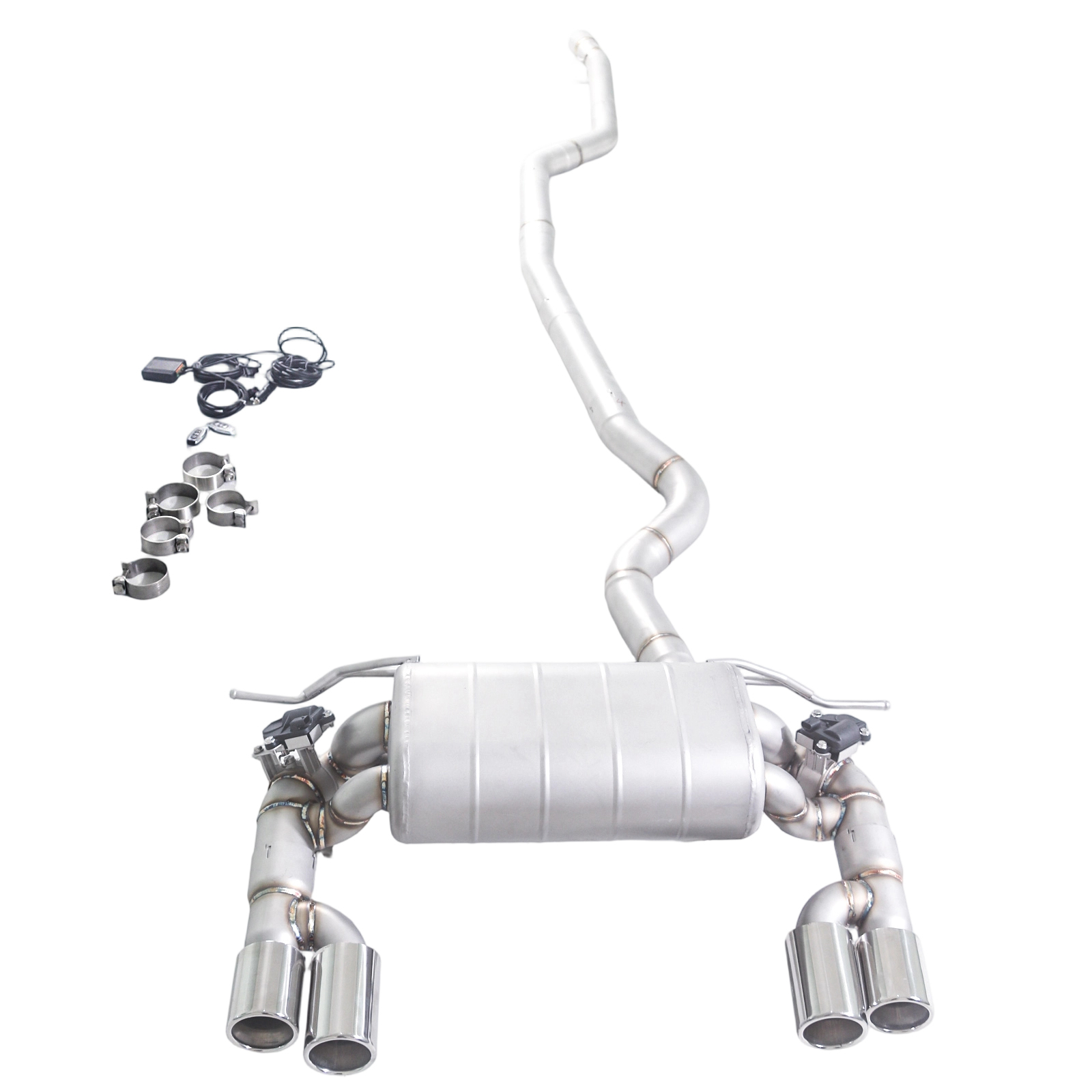 2017 BMW 440i F32 B58 3.0T GFC Cat-Back Exhaust Single Muffler | Dual Valves | Quad Exit | M4 Rear Lip Compatible