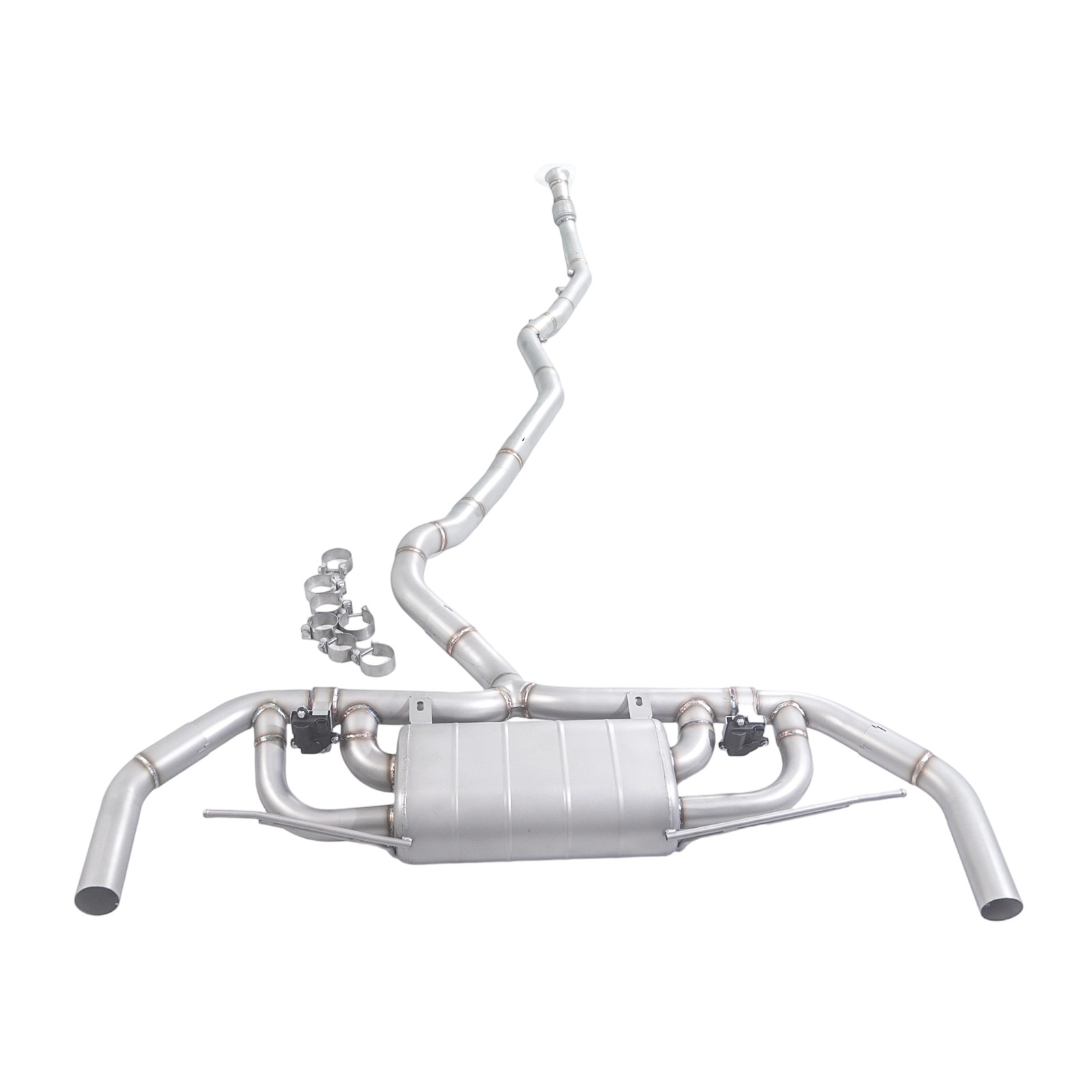 Mercedes-Benz GLE350 2.0T (GPF) 2021-CatBack Exhaust System Single Muffler | Dual Valves | Dual Exit | AMG-Style Tips