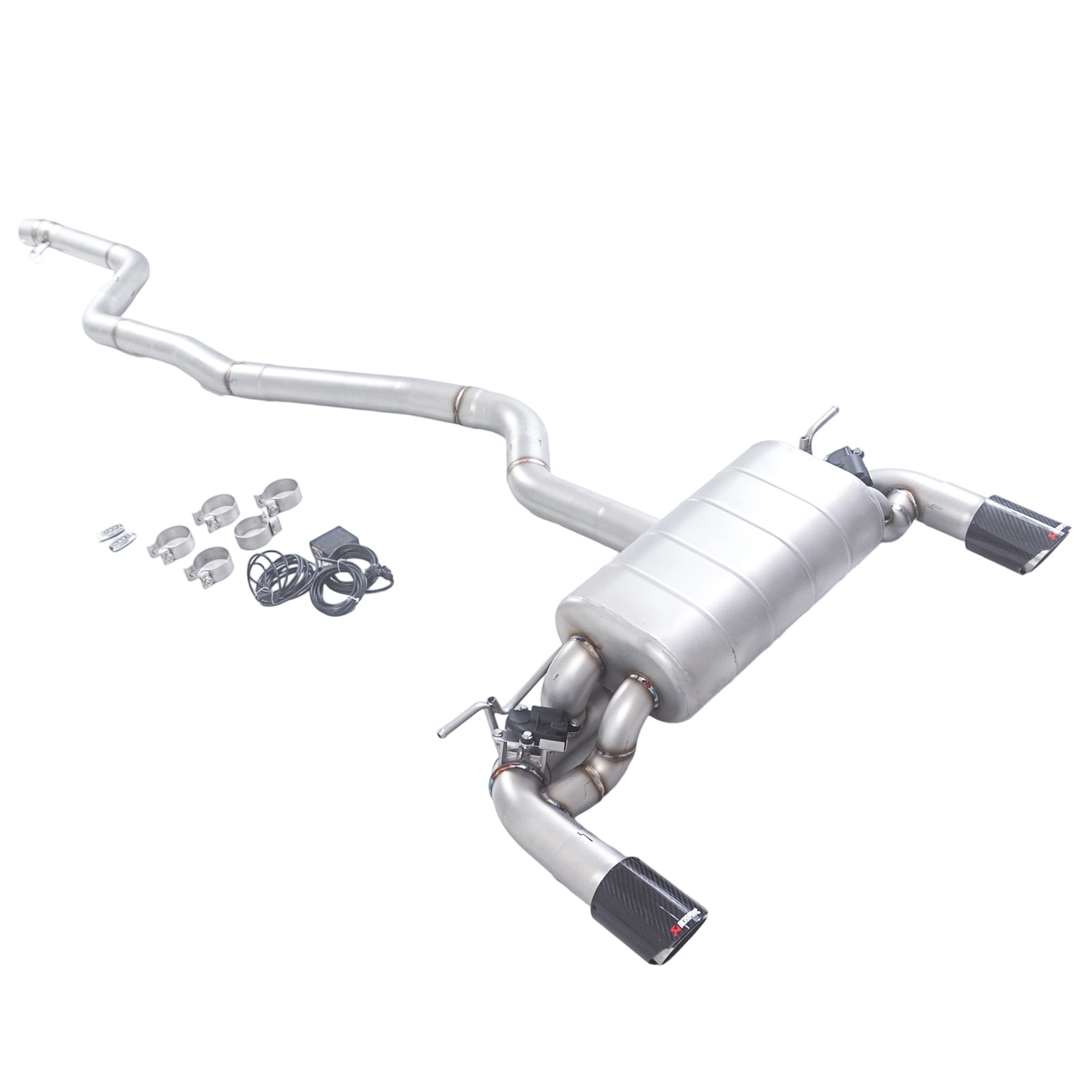 2018 BMW M240i 3.0T F22 Valved Cat-Back Exhaust Single Muffler | Dual Valves | Dual 101mm Slash-Cut Tips