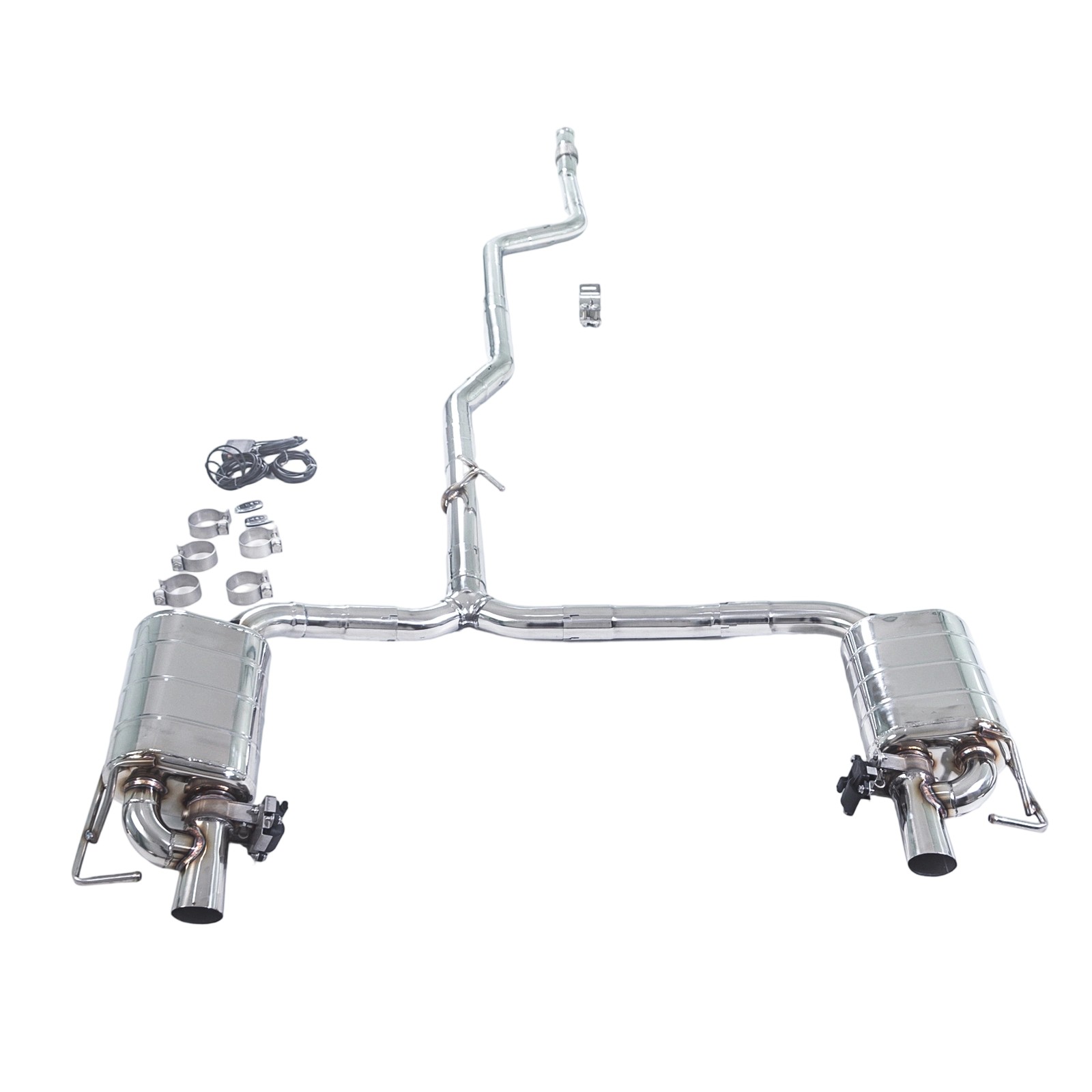 Mercedes-Benz E350 2.0T (W213) 2017–2021-CatBack Exhaust System Dual Mufflers | Dual Valves | Dual Exit | OEM Diffuser Compatible