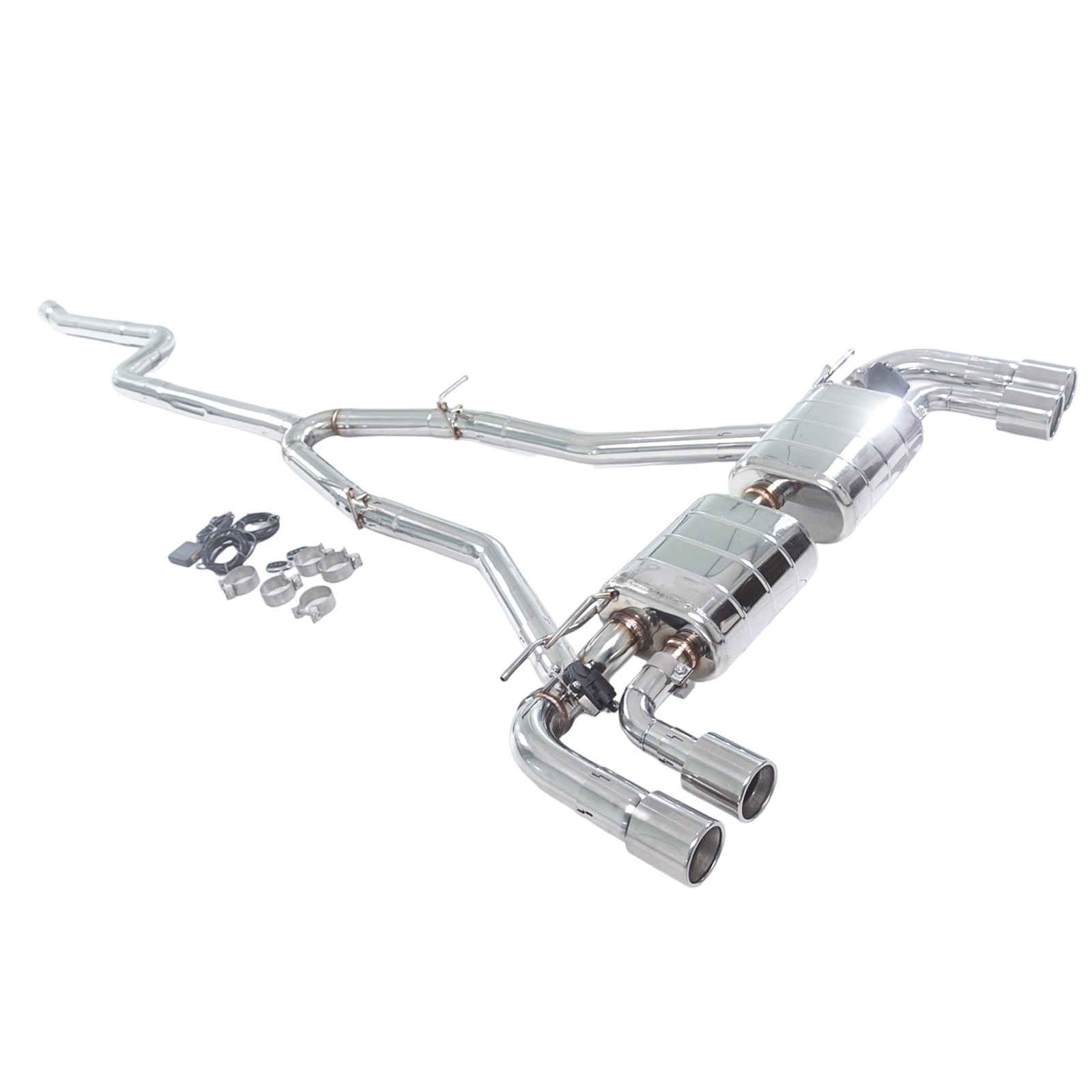 2018–2023 BMW 540 / 540i G30 / G38 3.0T B58 Valved Cat-Back Exhaust Dual Mufflers | Dual Valves | Quad Carbon Fiber Tips