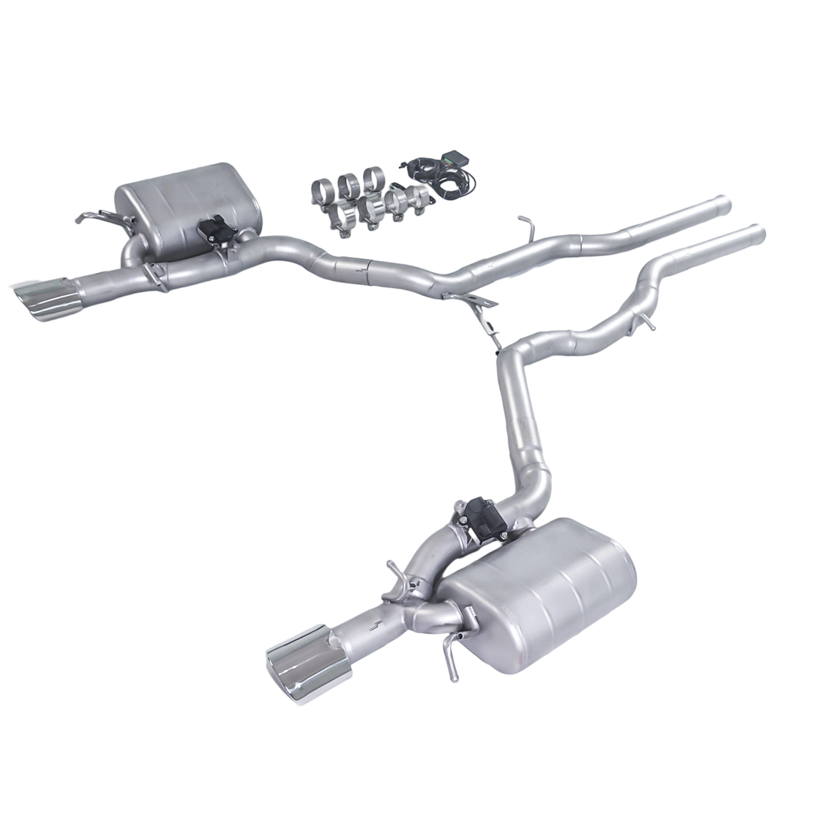 Mercedes-Benz E350 Coupe 3.5L (C207) 2012 CatBack Exhaust System Dual Mufflers | Dual Valves | Dual Exit Configuration