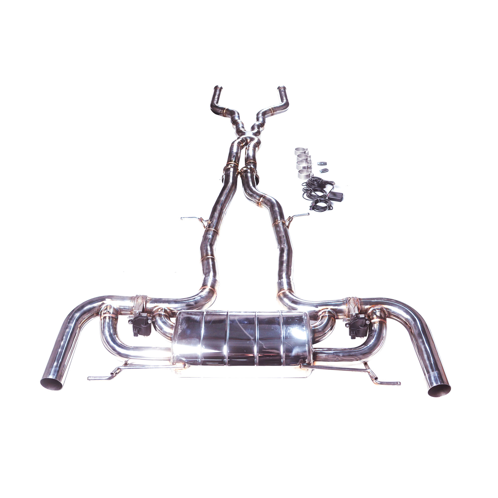 Mercedes-Benz GLC63 AMG 4.0T (2020)-CatBack Exhaust System | Single Muffler | Dual Valves | Dual Exit | OEM Diffuser Compatible