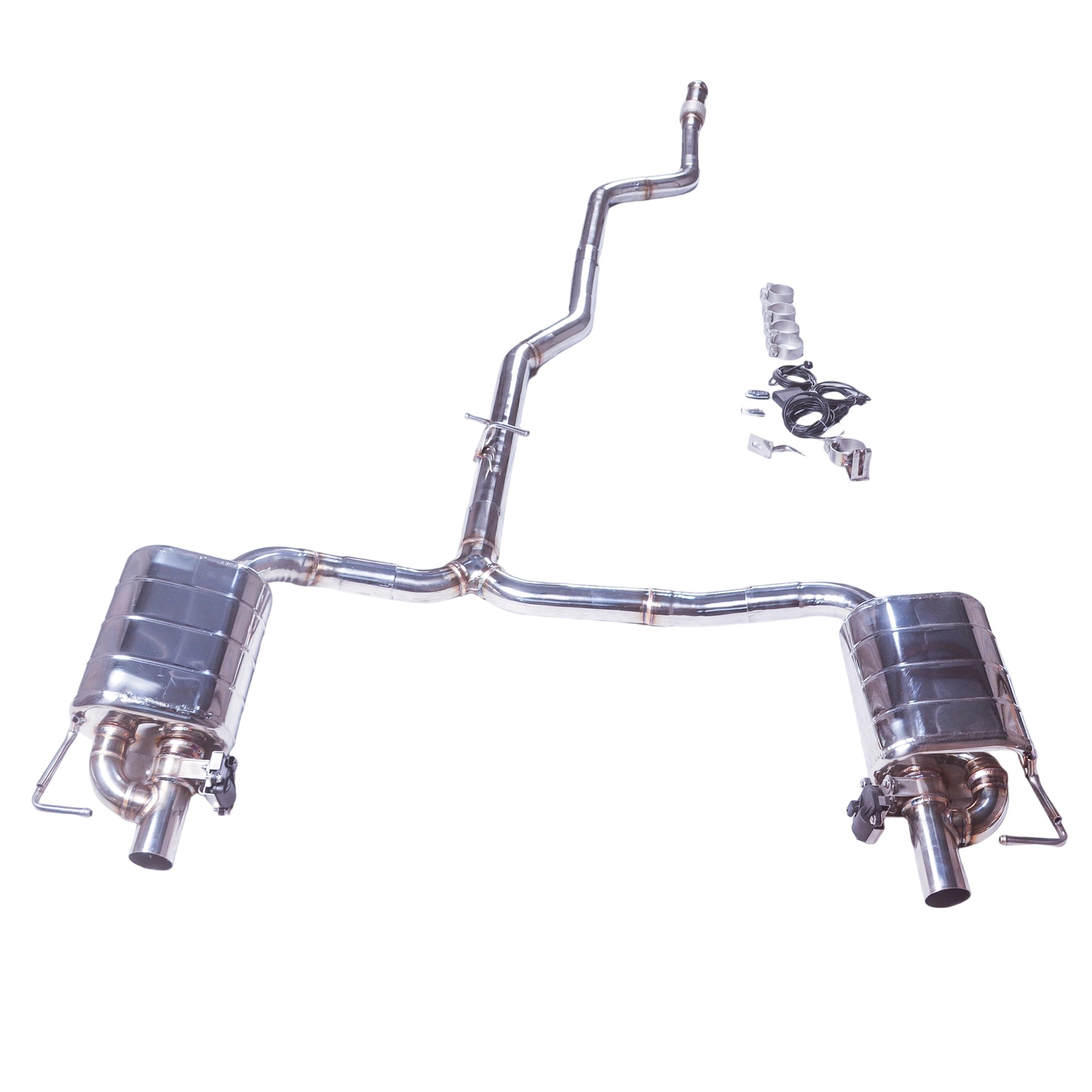 Mercedes-Benz E300 Coupe 2.0L (C238) 2019 -CatBack Exhaust System | Dual Mufflers | Dual Valves | Dual Exit | OEM Diffuser Compatible