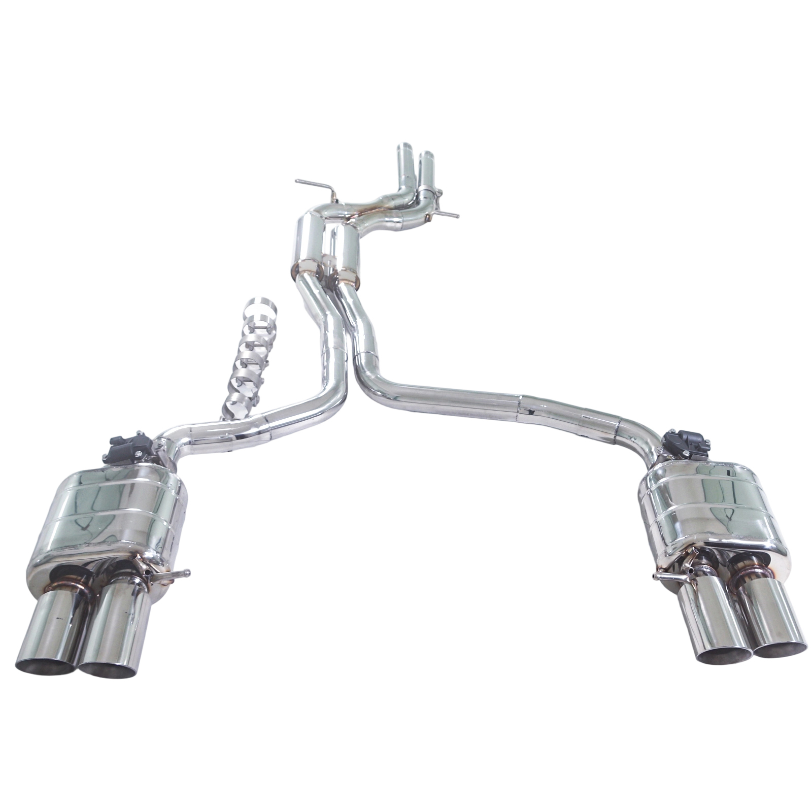 2009–2016 Audi S4 B8 3.0T GFC Full Exhaust System (Front with Catalytic + Mid + Rear) Dual Mufflers | Dual Valves | Quad Exit