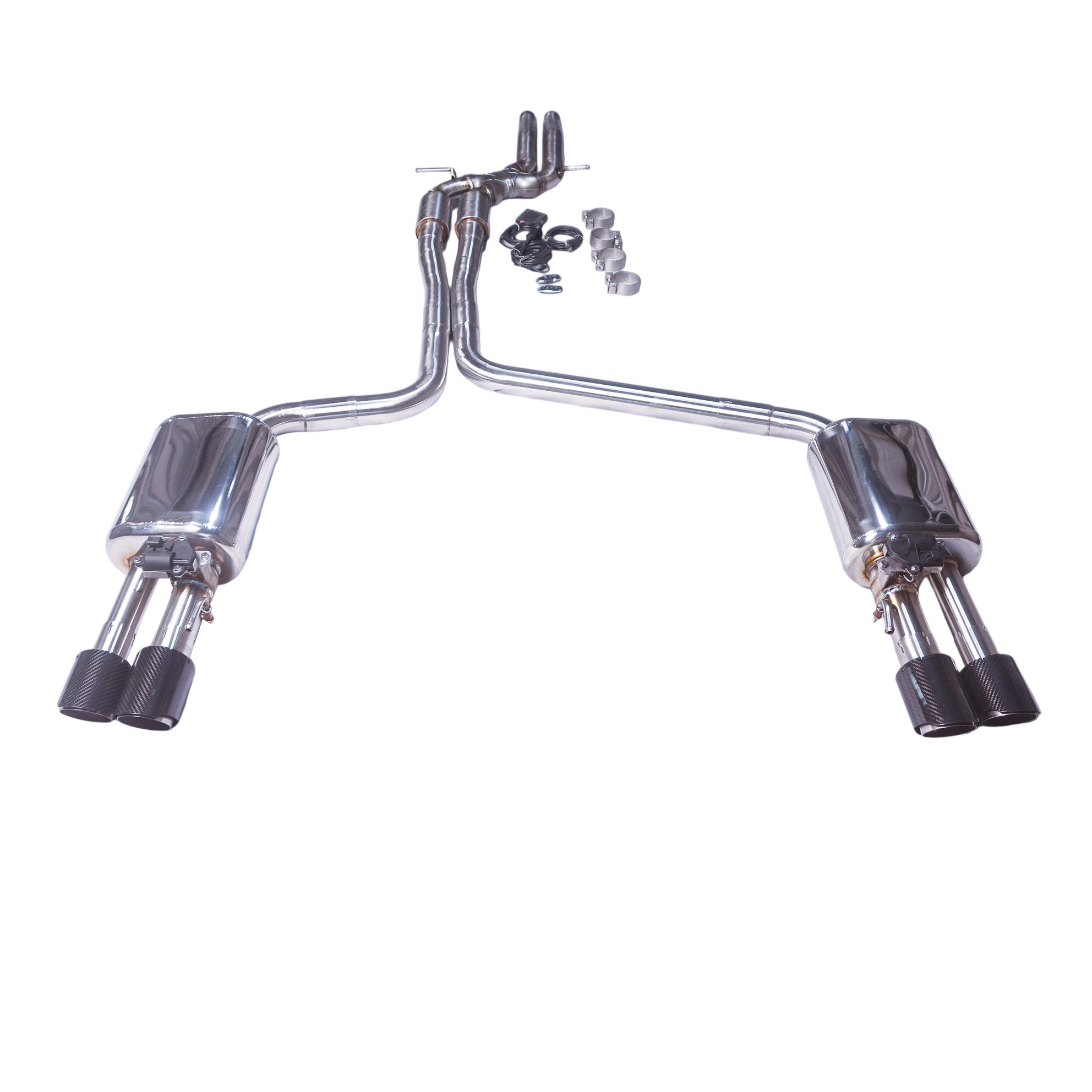 2012 Audi A7 C7 2.8L V6 GFC Valved Cat-Back Exhaust System Dual Mufflers | Dual Valves | Quad Exit