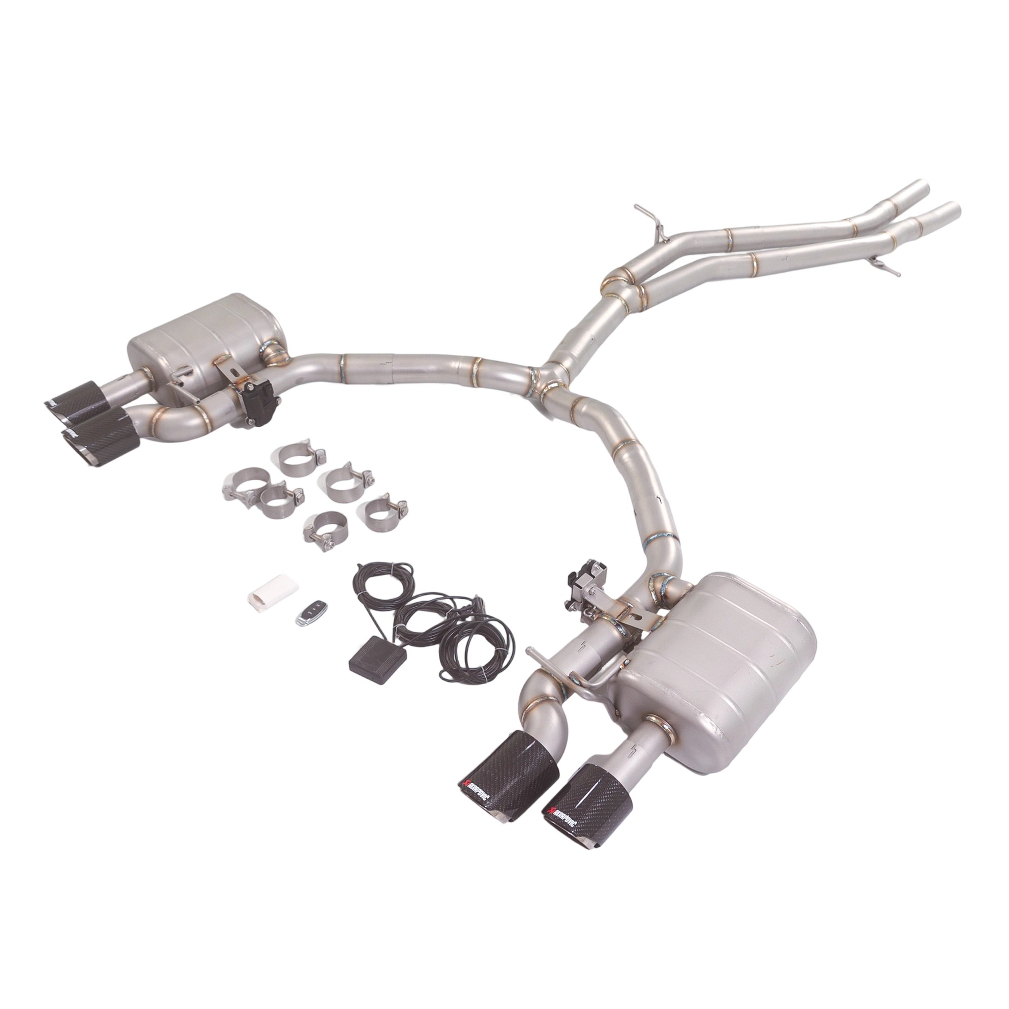 Audi S5 3.0T GFC Valved Cat-Back Exhaust Dual Mufflers | Dual Valves | Quad Exit