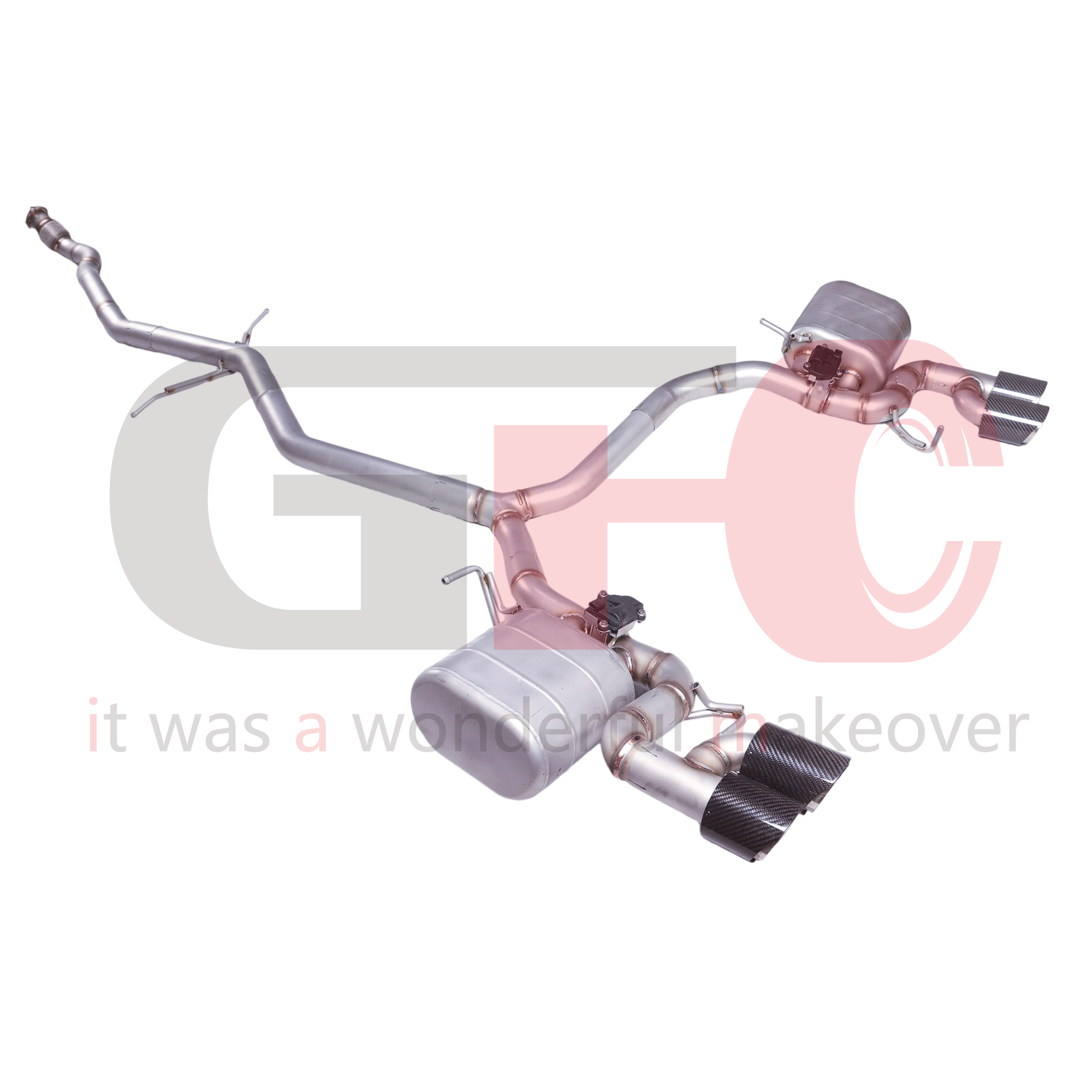 2015 Audi A5 B8.5 quattro 2.0T GFC Full Exhaust System (Front + Mid + Rear) Dual Mufflers | Dual Valves | Quad Exit