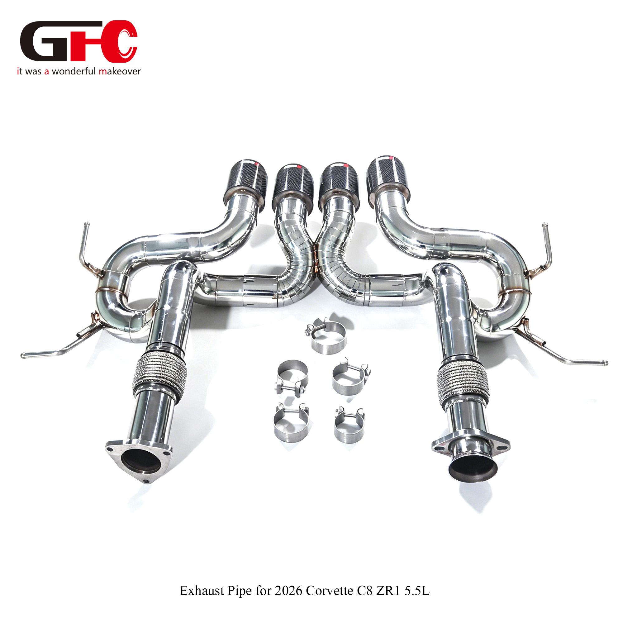 2026 Chevrolet Corvette C8 ZR1X 5.0L GFC Axle-Back Straight Pipe Exhaust System