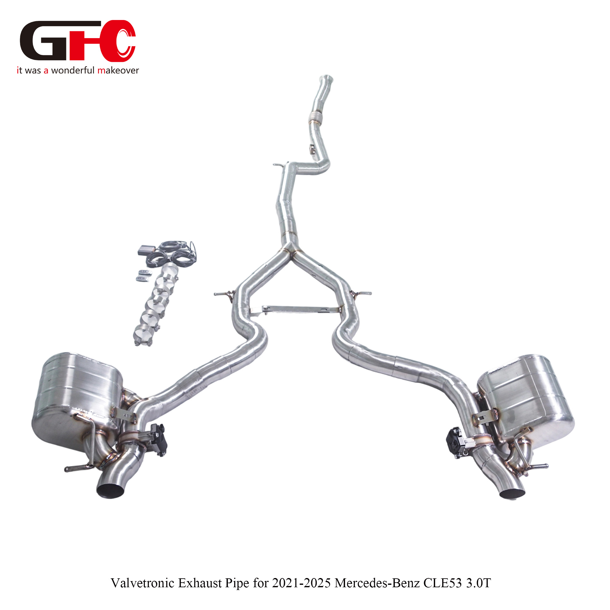 2021-2025 Mercedes-Benz CLE53 3.0T Valvetronic Catback Exhaust System with Dual Mufflers & Tips