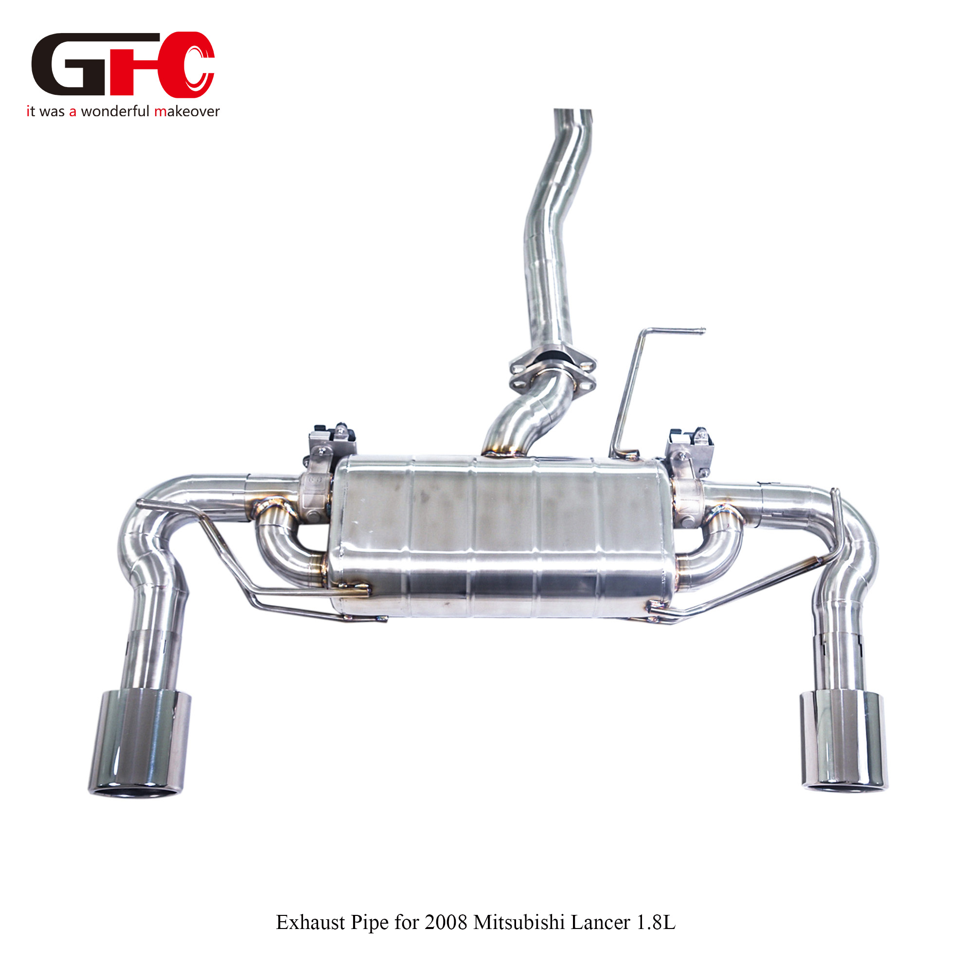 2008 Mitsubishi Lancer EX 1.8L GFC Catback with Single Muffler Dual Valvetronic Swallow-tail Dual Exit