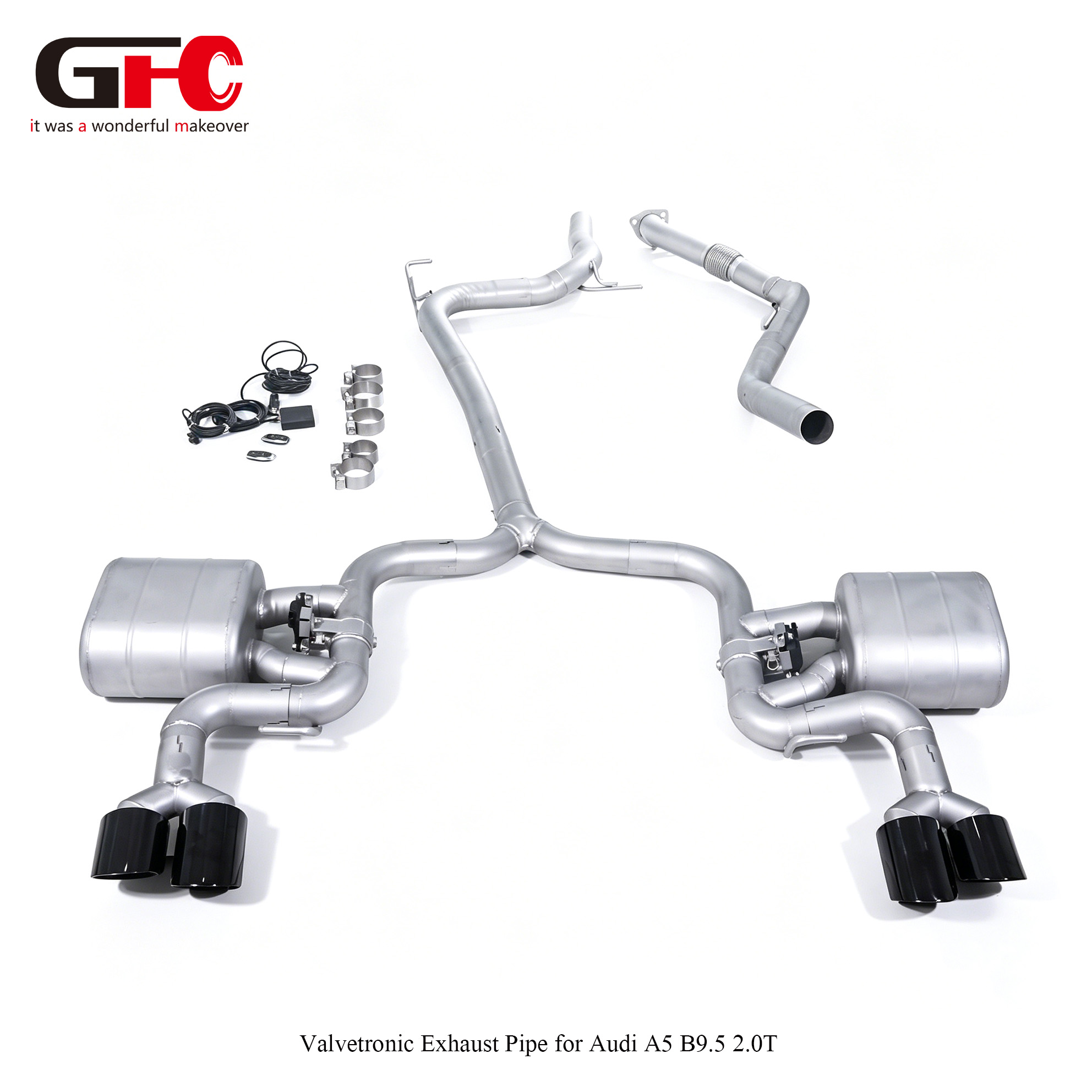 Audi A5 B9.5 2.0T Valvetronic Catback & Front Pipe Set - Dual Electronic Control Valves & Dual Mufflers
