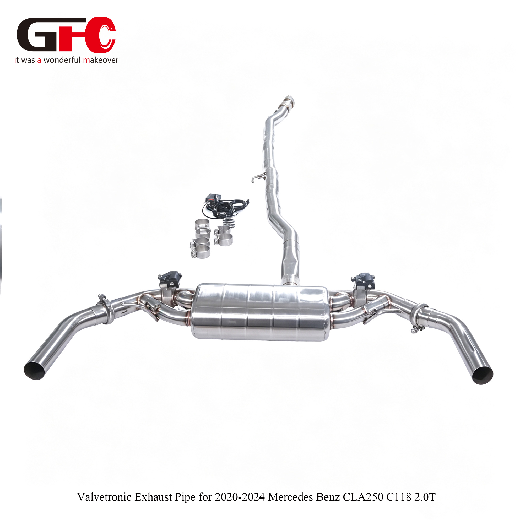 2020 Mercedes-Benz CLA250 C118 2.0T 4MATIC GFC Catback with Single Muffler Dual Valvetronic Dual Single Exit