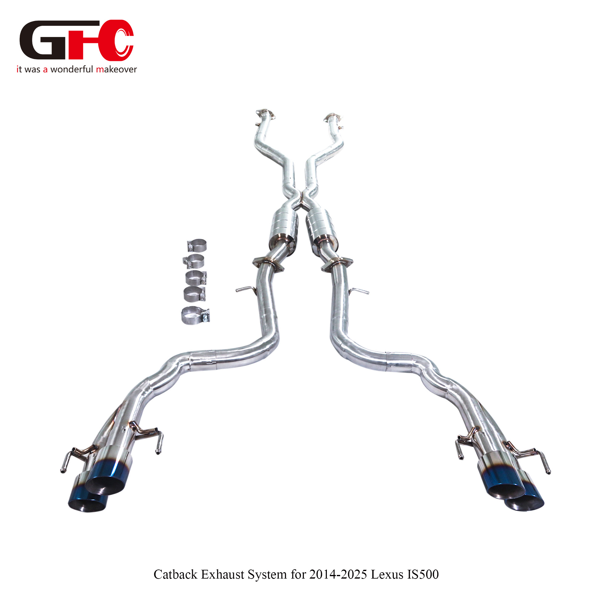 2023 Lexus IS500 5.0L Modified Catback Exhaust Straight Pipe