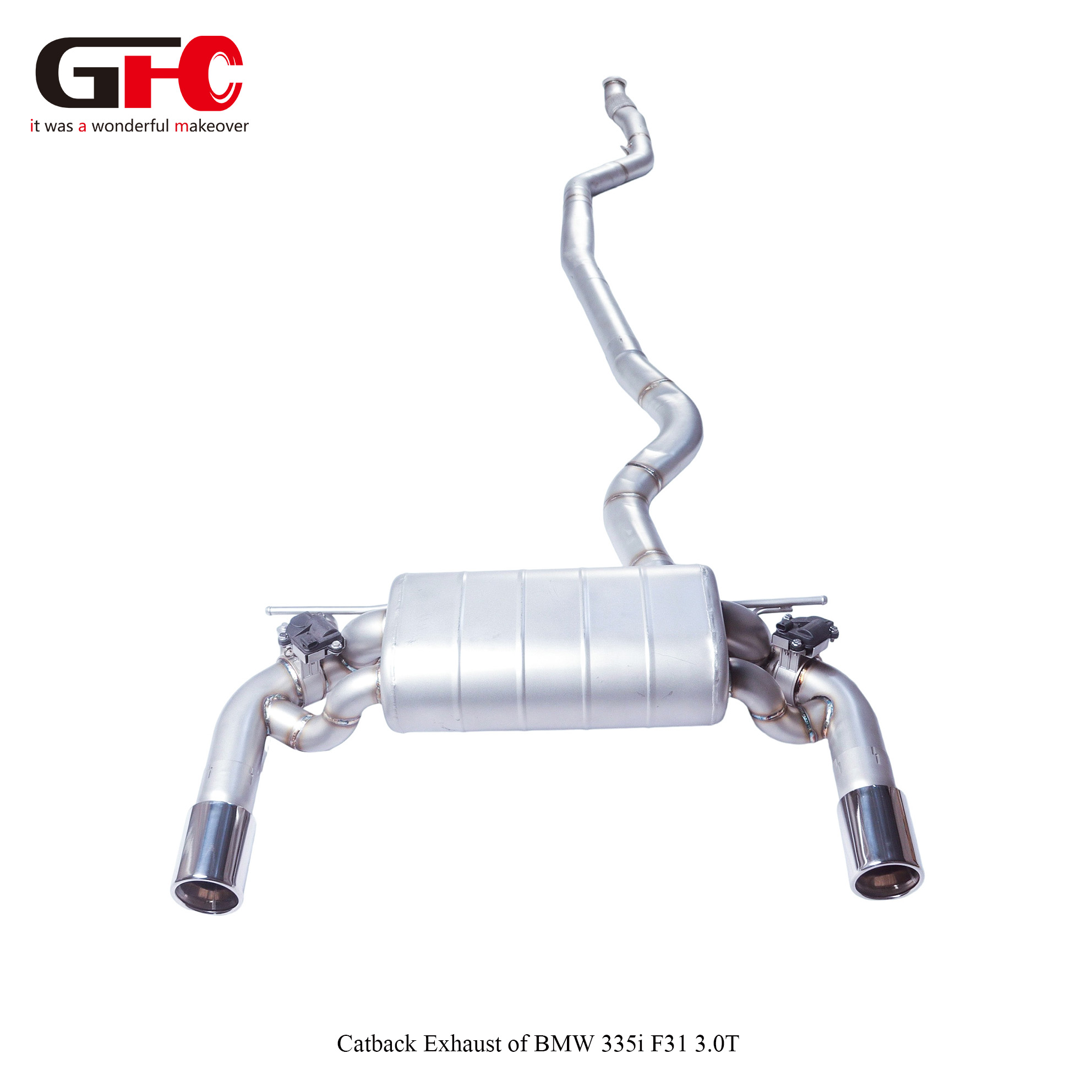 2014 BMW 335i F31 N55 3.0T GFC Catback with Single Muffler Dual Valvetronic Dual Exit