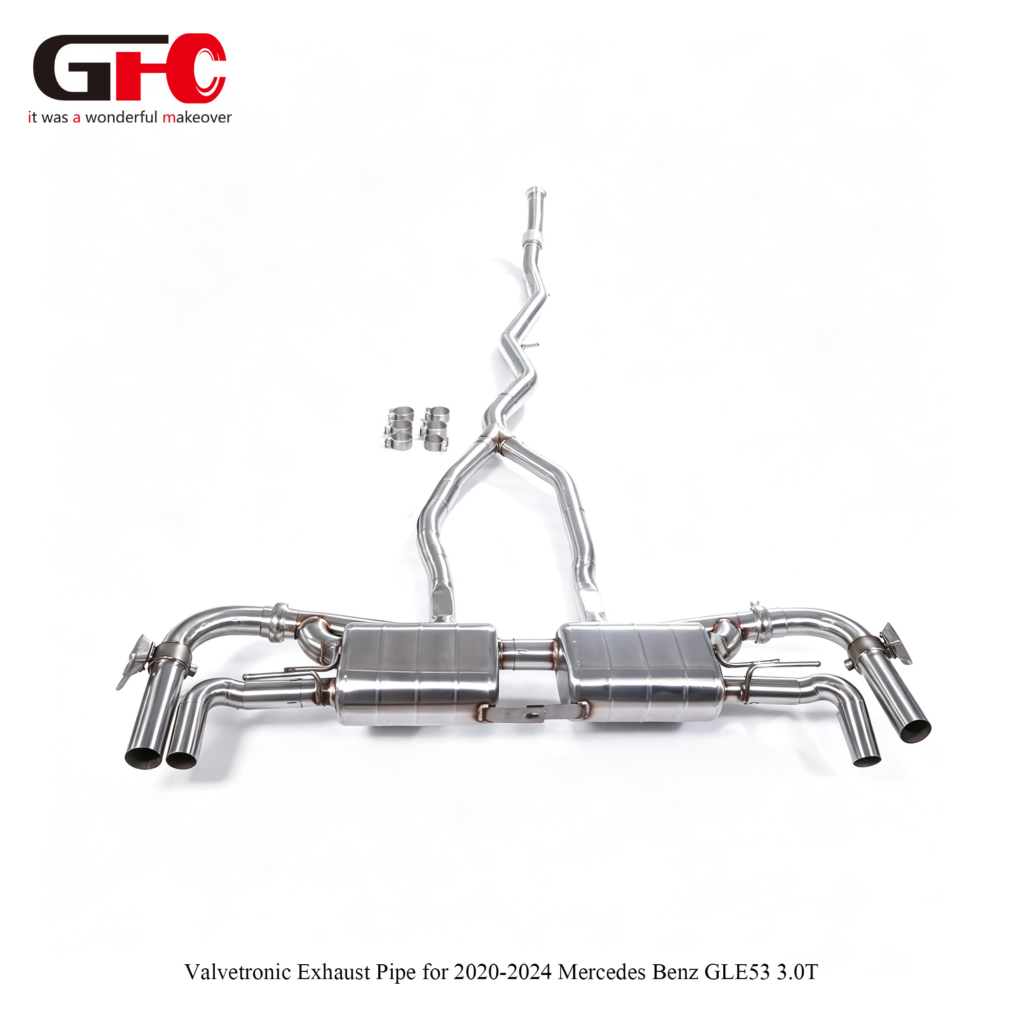 2020-2024 Mercedes-Benz GLE53 3.0T GFC Catback Exhaust System: Single Muffler, Dual Valvetronic, Dual Exit