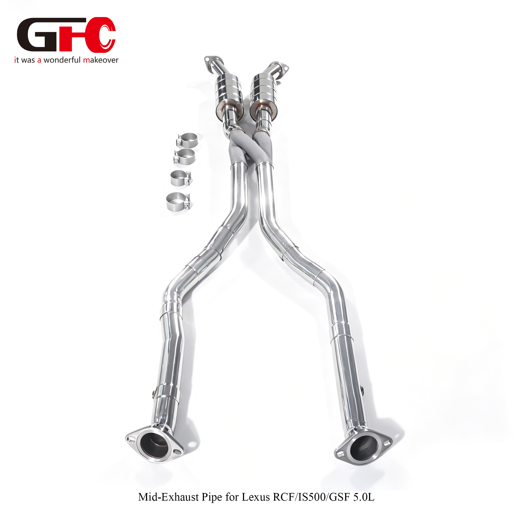 Lexus RC F 5.0L GFC Z-Pipe & Resonator Middle Pipe Exhaust System
