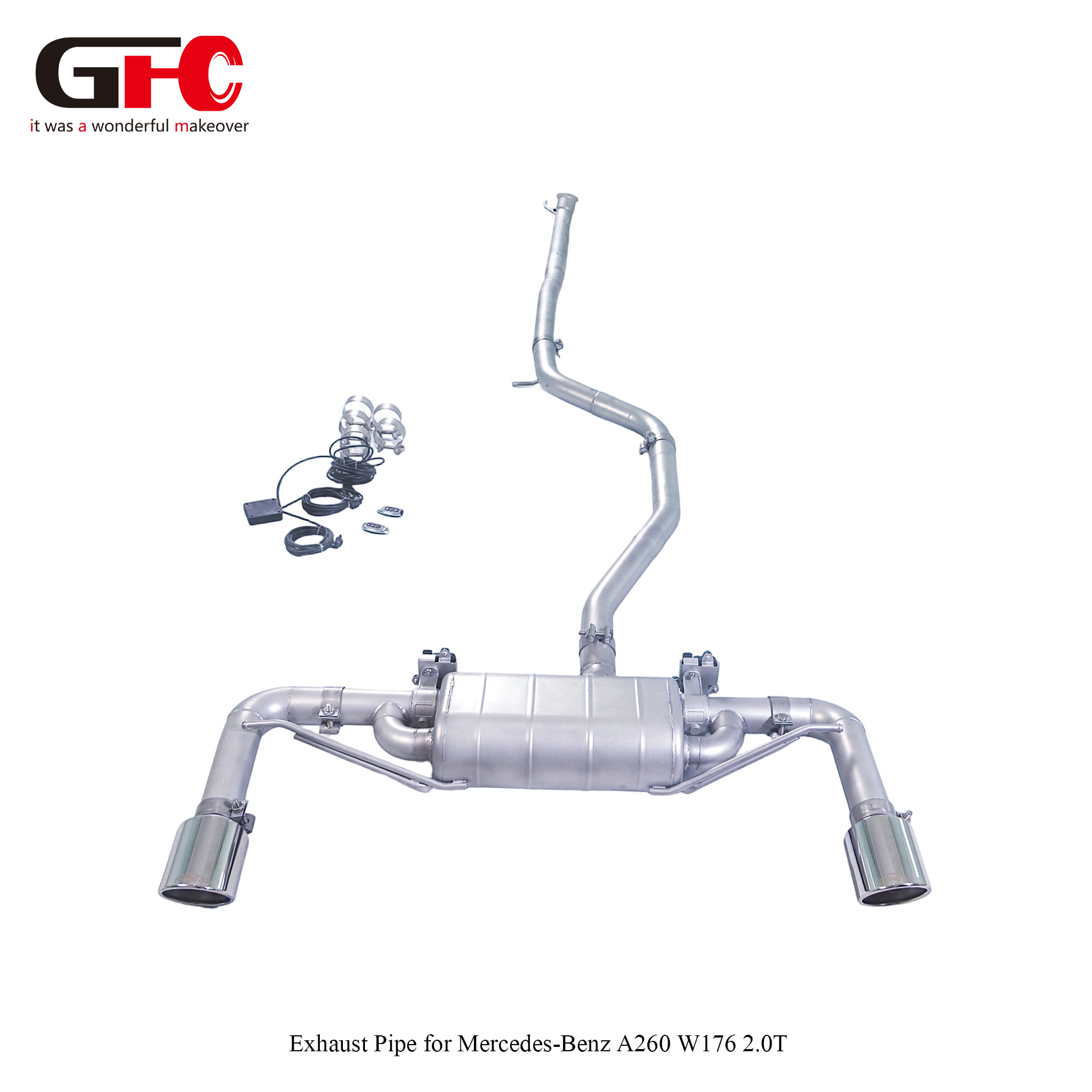 2013 Mercedes-Benz A260 W176 2.0T FWD Modified Catback Exhaust Single Muffler Dual Valvetronic Dual Exit