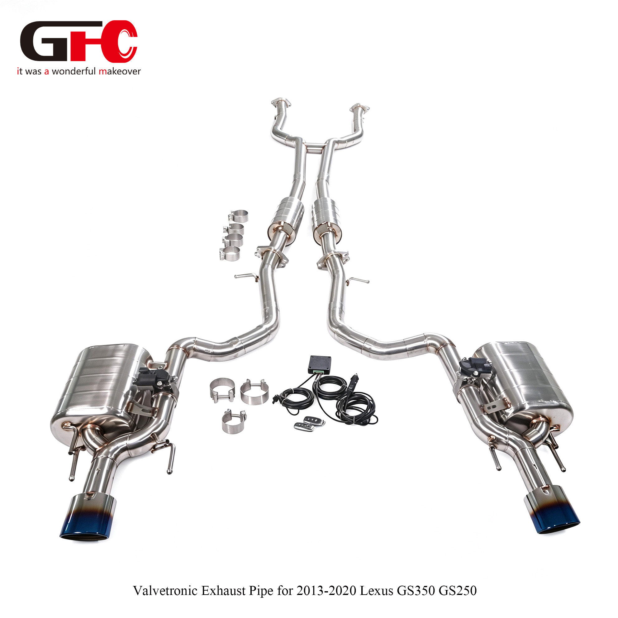 Lexus GS350 3.5L GFC Catback with Dual Mufflers Dual Valvetronic Dual Exit Single Side