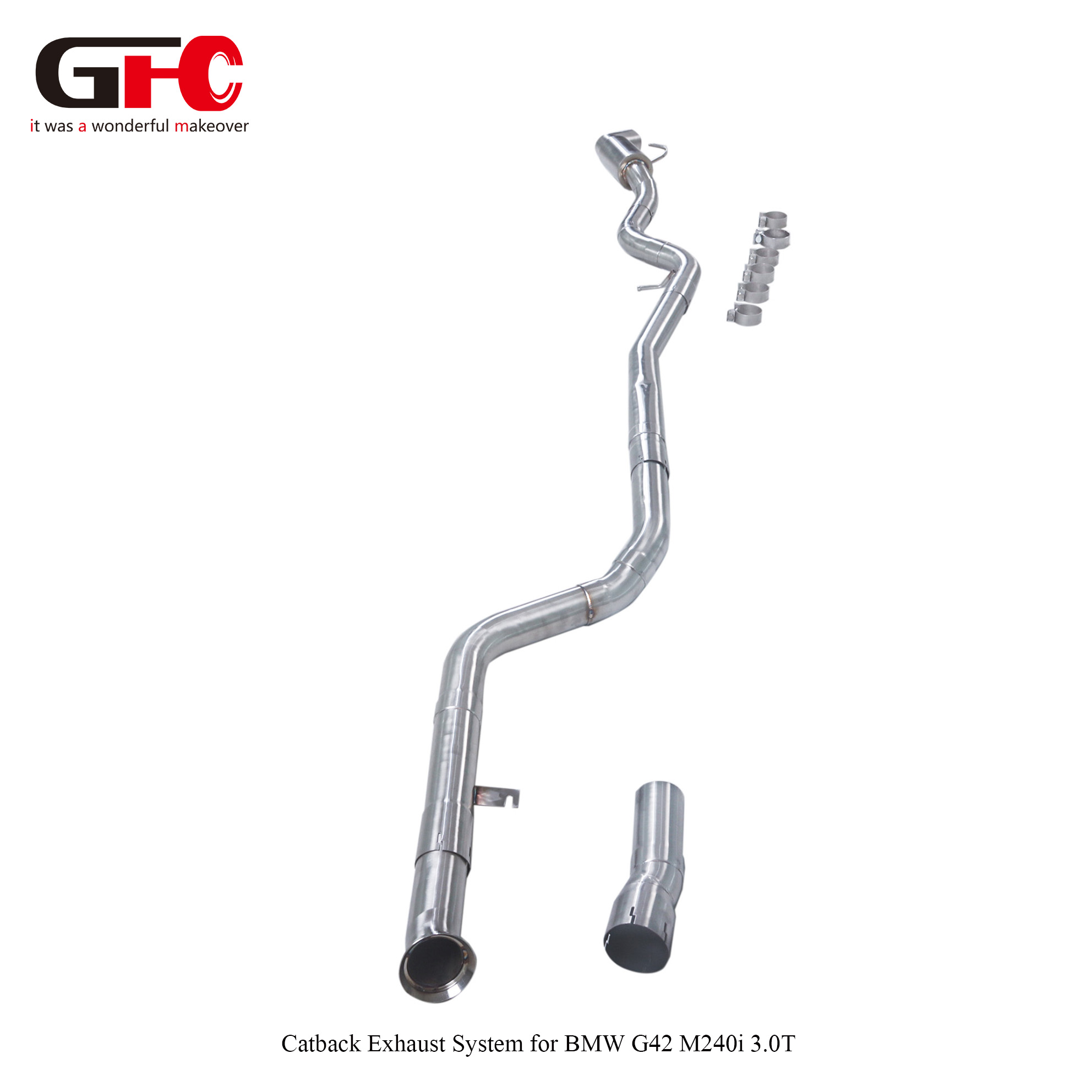 2023 BMW M240I G42 B58 3.0T Modified Catback Exhaust Single Muffler Single Exit